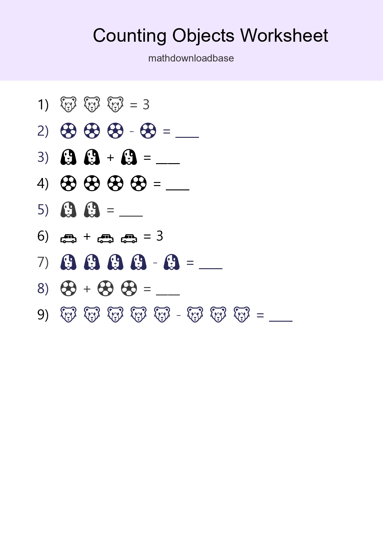 Learn Counting With Pictures Worksheet (Pre-K) - Part 168