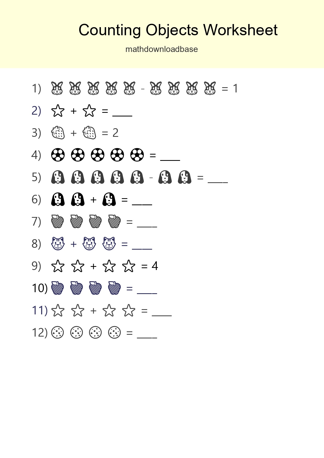 Learn Counting With Pictures Worksheet (Pre-K) - Part 267