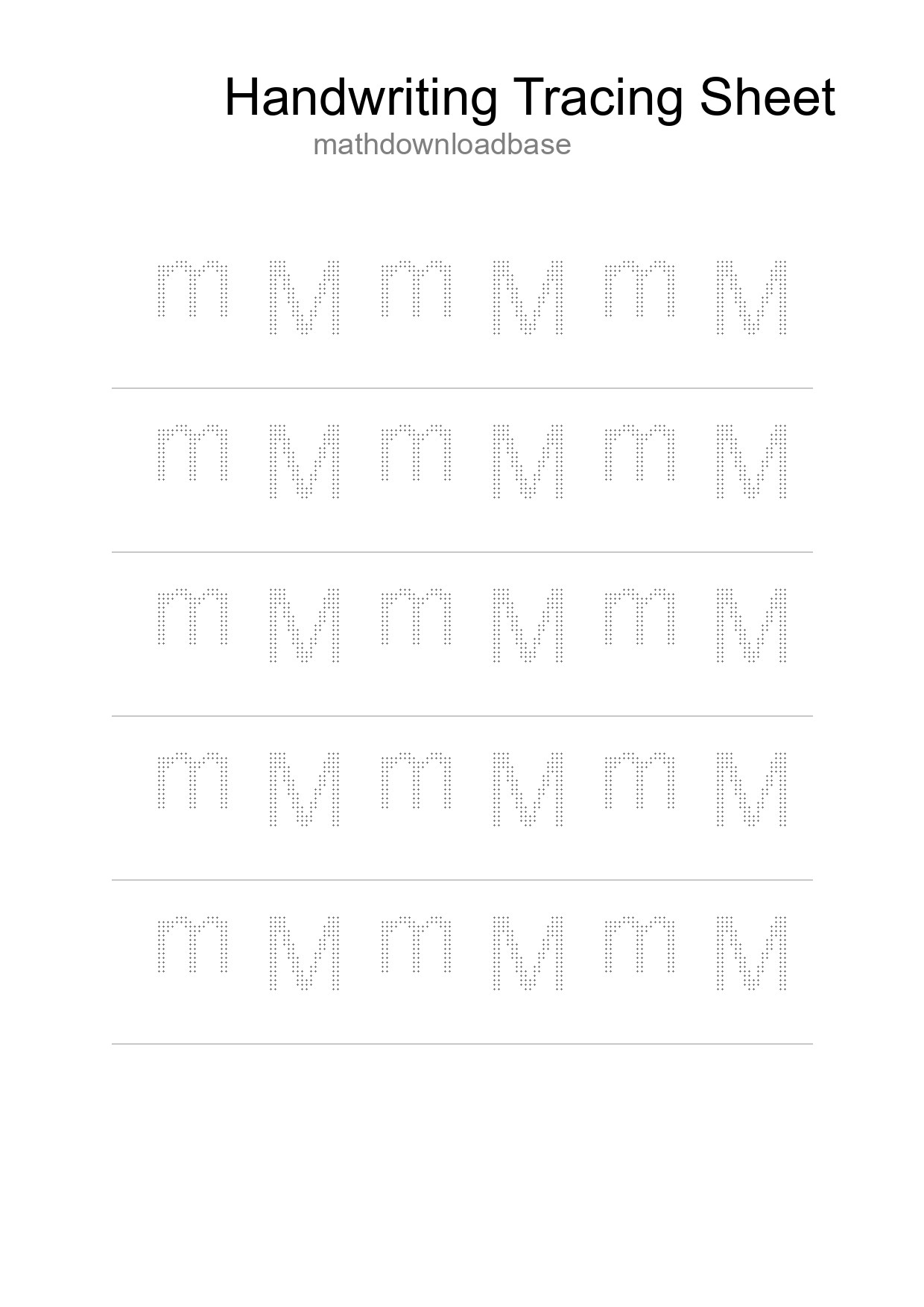 Printable Tracing Worksheet For Kids - Part 10