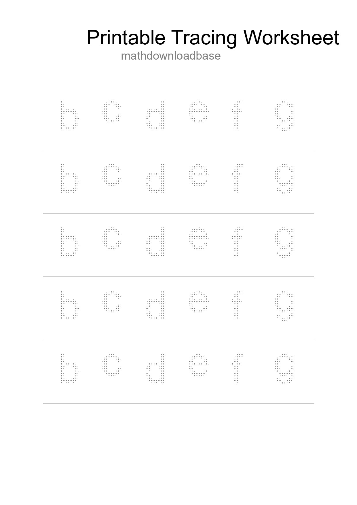 Printable Tracing Worksheet For Kids - Part 186