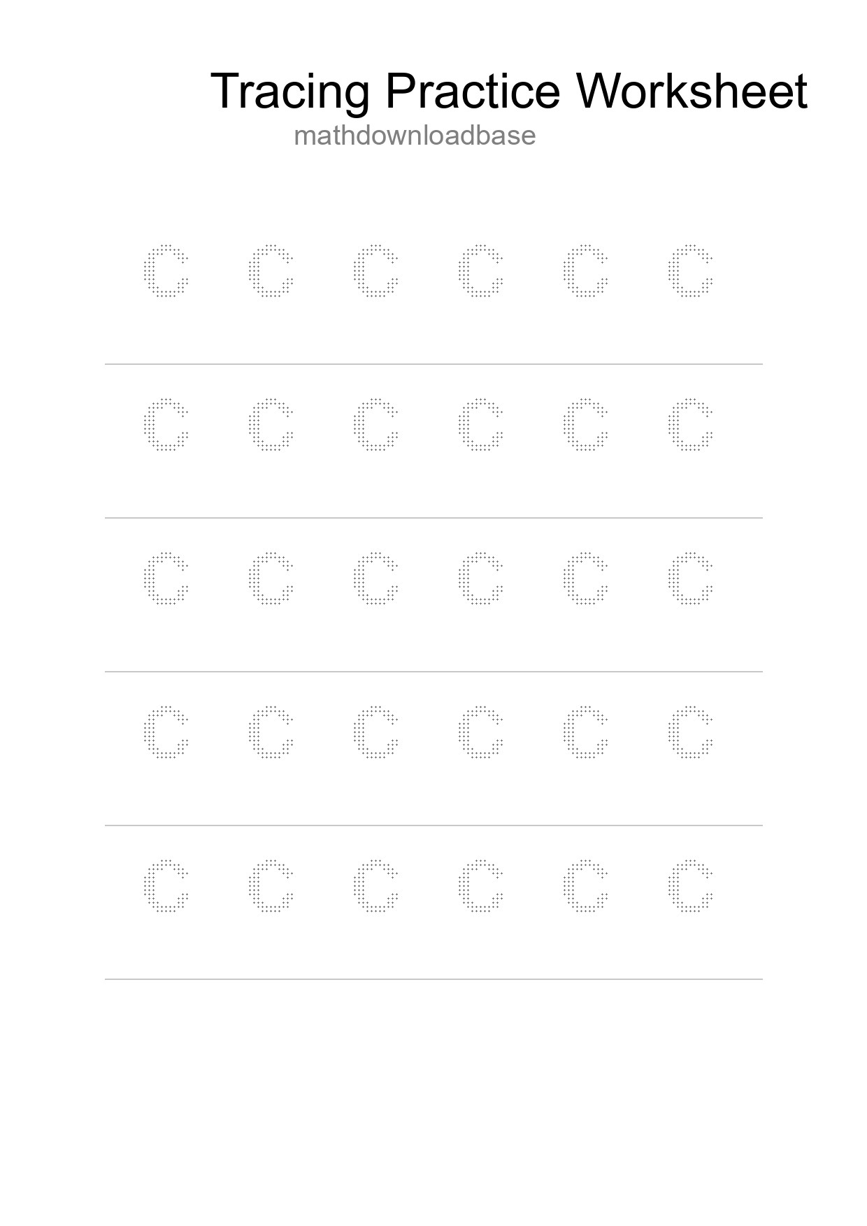 Printable Tracing Worksheet For Kids - Part 230