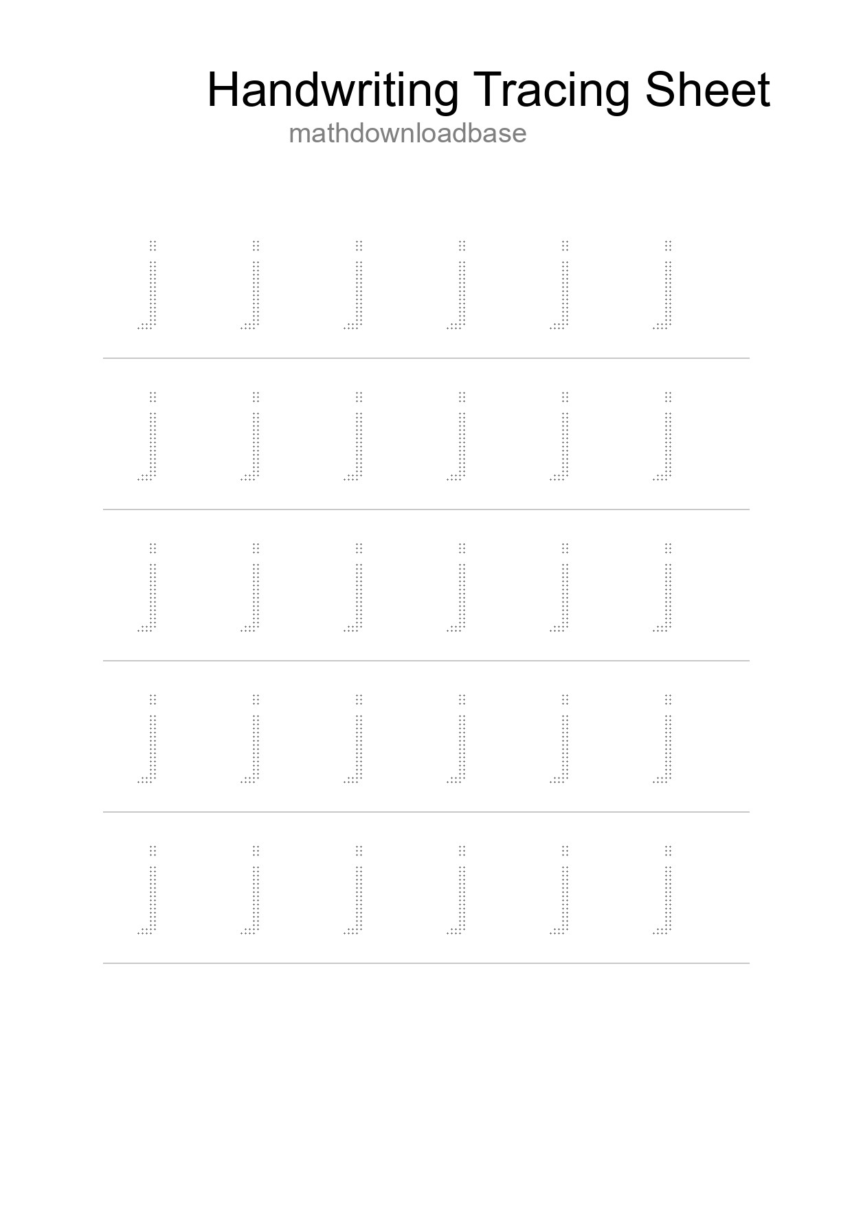 Printable Tracing Worksheet For Kids - Part 296